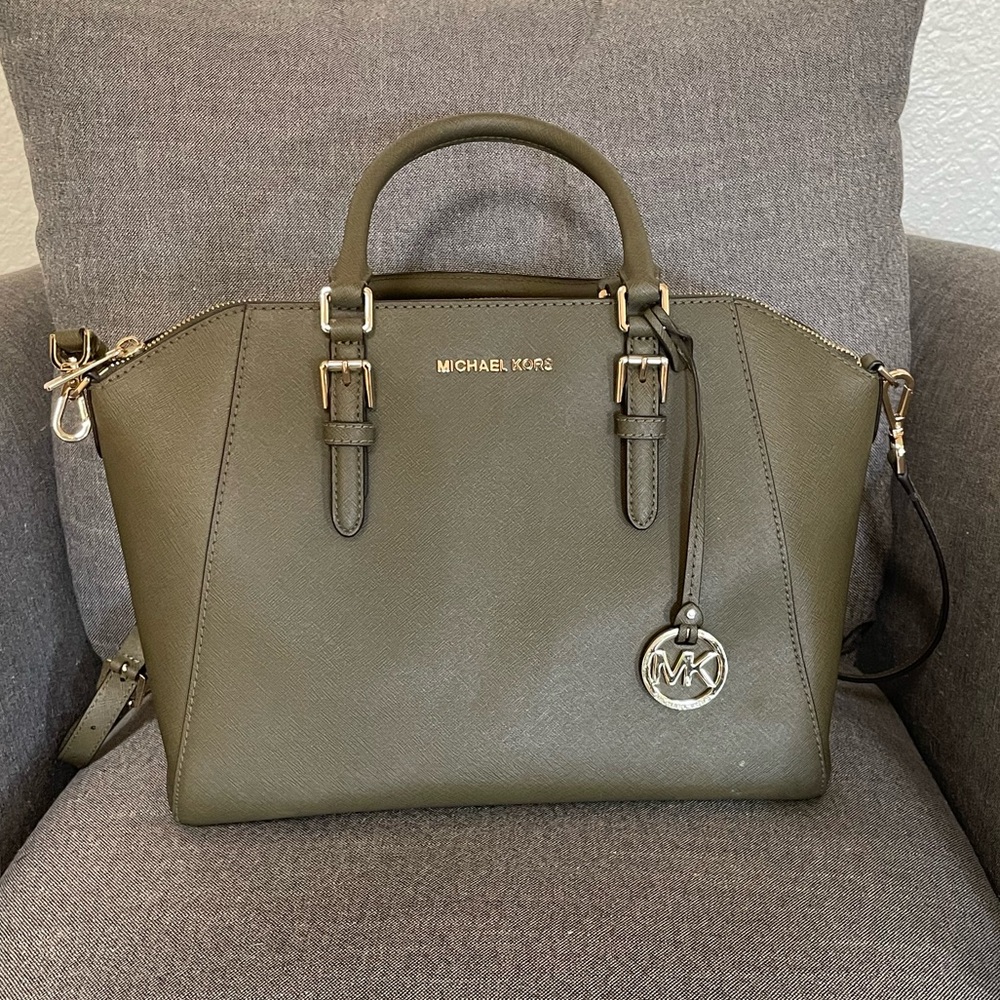 Michael Kors Ciara Large Saffiano Leather Satchel